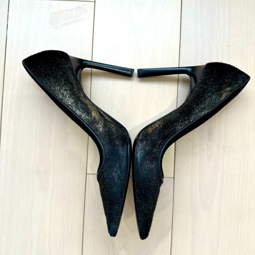 Authentic LANVIN Metallic Gold (Pony Hair) Pumps size 37.5 - Picture 9 of 12